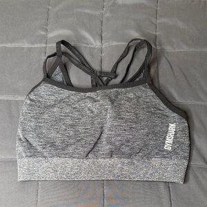 Gymshark Heathered Black Sports Bra